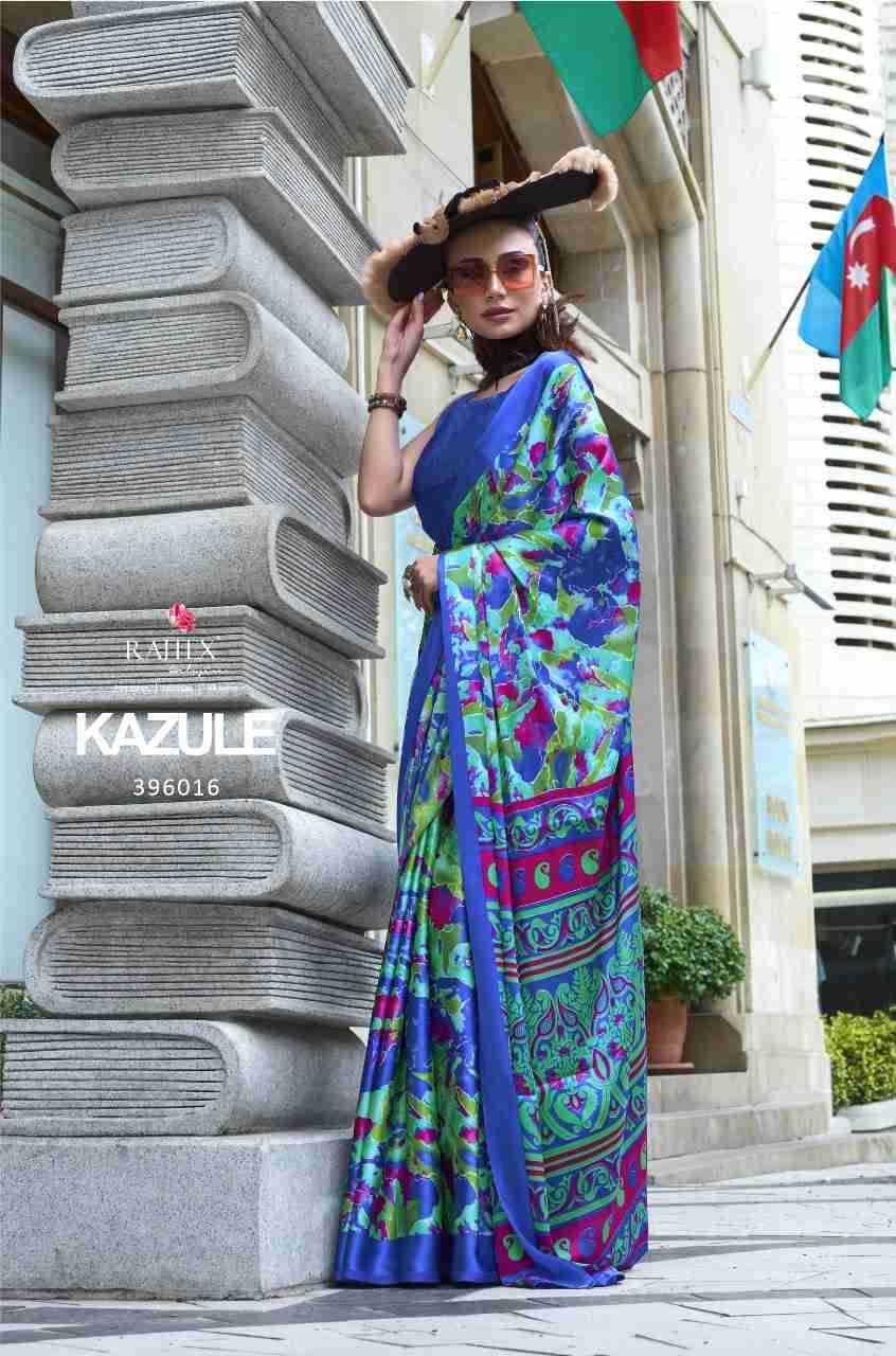 Kazule By Raj Tex 396001 To 396018 Series Indian Traditional Wear Collection Beautiful Stylish Fancy Colorful Party Wear & Occasional Wear Satin Sarees At Wholesale Price