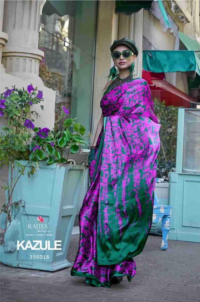 Kazule By Raj Tex 396001 To 396018 Series Indian Traditional Wear Collection Beautiful Stylish Fancy Colorful Party Wear & Occasional Wear Satin Sarees At Wholesale Price