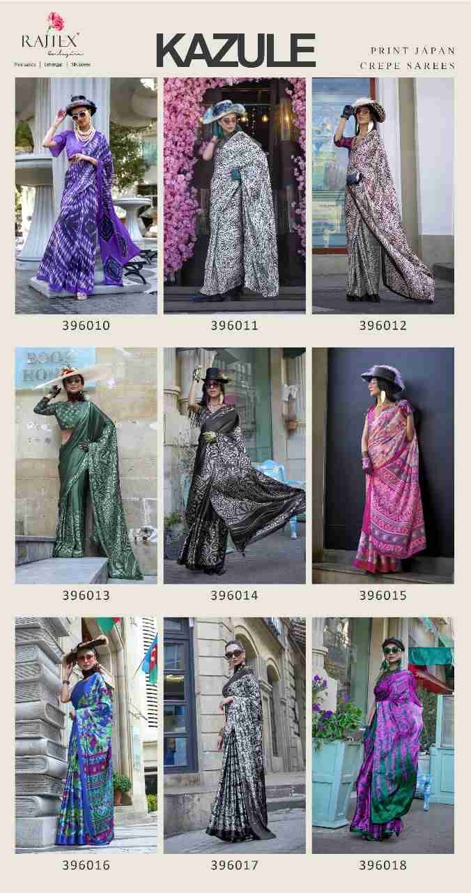 Kazule By Raj Tex 396001 To 396018 Series Indian Traditional Wear Collection Beautiful Stylish Fancy Colorful Party Wear & Occasional Wear Satin Sarees At Wholesale Price