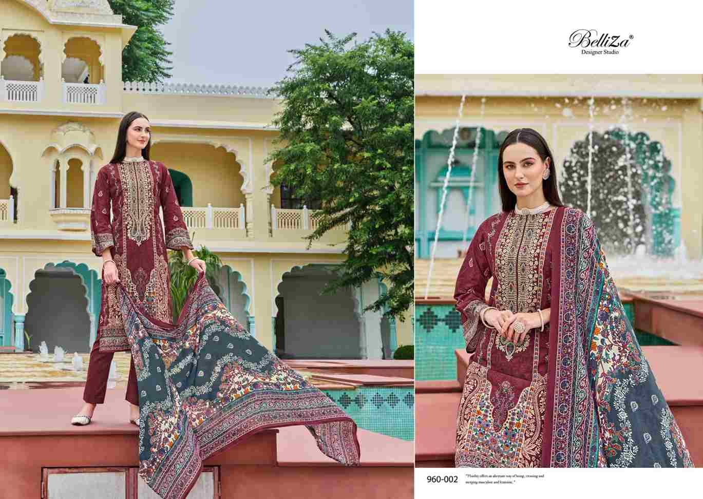 Naira Vol-71 By Belliza 960-001 To 960-008 Series Beautiful Festive Suits Stylish Fancy Colorful Casual Wear & Ethnic Wear Pure Cotton Print Dresses At Wholesale Price