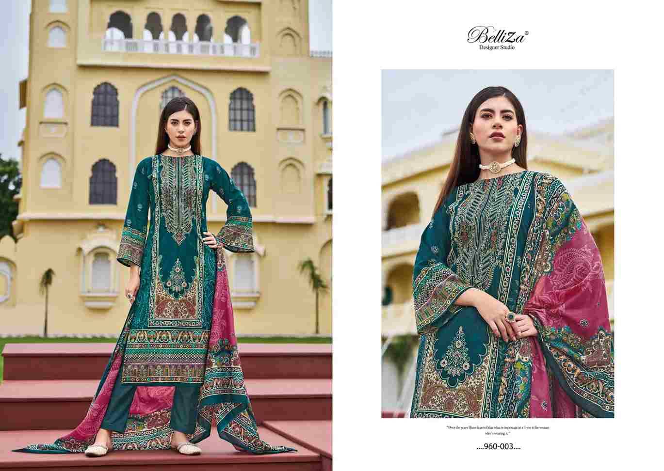 Naira Vol-71 By Belliza 960-001 To 960-008 Series Beautiful Festive Suits Stylish Fancy Colorful Casual Wear & Ethnic Wear Pure Cotton Print Dresses At Wholesale Price