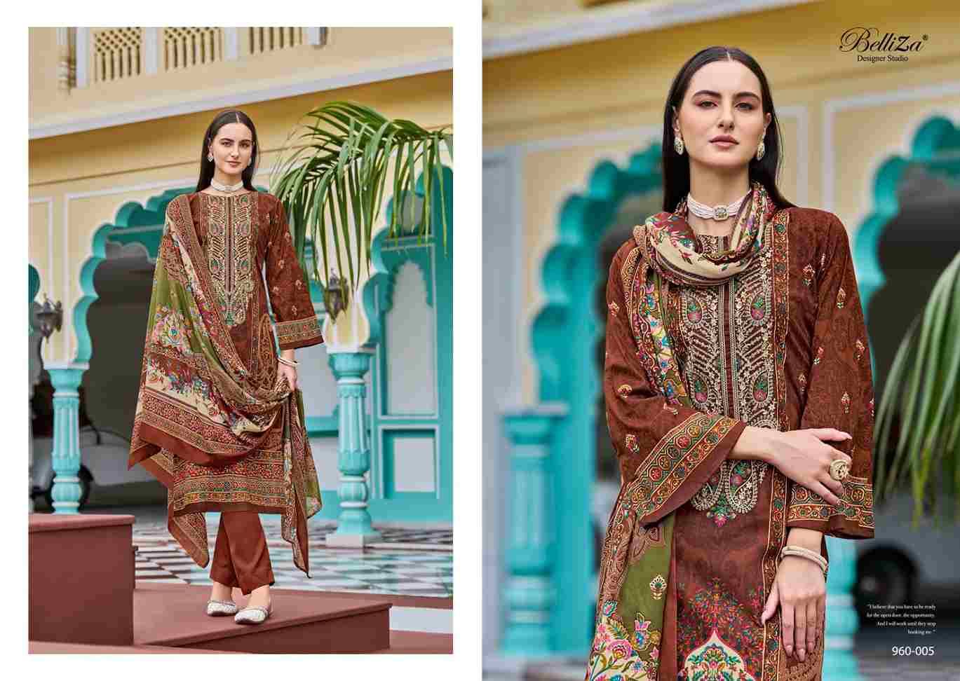 Naira Vol-71 By Belliza 960-001 To 960-008 Series Beautiful Festive Suits Stylish Fancy Colorful Casual Wear & Ethnic Wear Pure Cotton Print Dresses At Wholesale Price