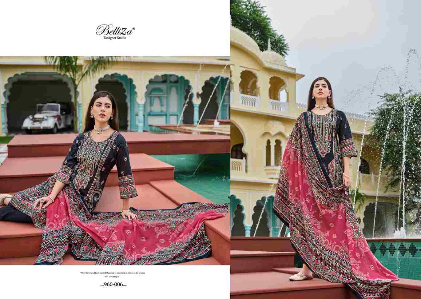 Naira Vol-71 By Belliza 960-001 To 960-008 Series Beautiful Festive Suits Stylish Fancy Colorful Casual Wear & Ethnic Wear Pure Cotton Print Dresses At Wholesale Price