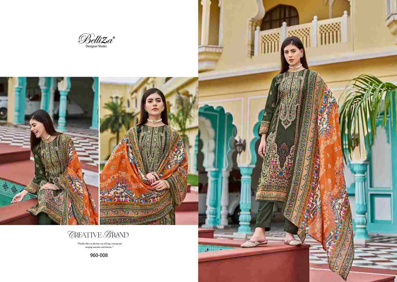 Naira Vol-71 By Belliza 960-001 To 960-008 Series Beautiful Festive Suits Stylish Fancy Colorful Casual Wear & Ethnic Wear Pure Cotton Print Dresses At Wholesale Price