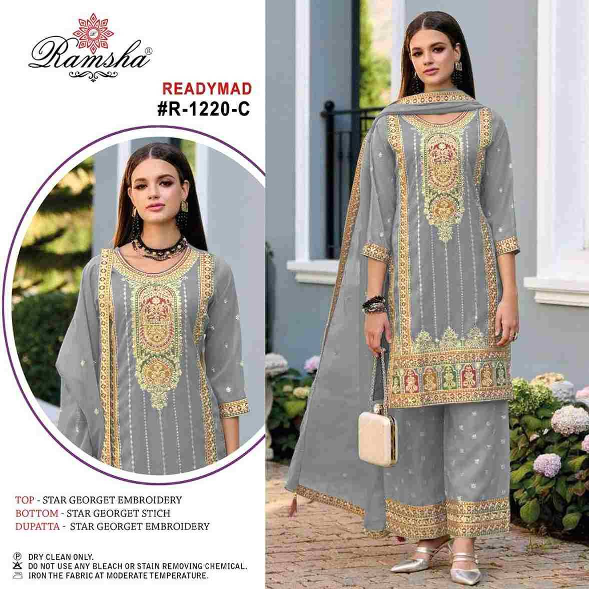 Ramsha 1220 Colours By Ramsha 1220-A To 1220-D Series Beautiful Pakistani Suits Colorful Stylish Fancy Casual Wear & Ethnic Wear Georgette Dresses At Wholesale Price