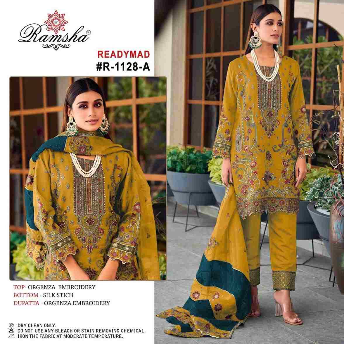 Ramsha 1128 Colours By Ramsha 1128-A To 1128-D Series Beautiful Pakistani Suits Colorful Stylish Fancy Casual Wear & Ethnic Wear Organza Dresses At Wholesale Price