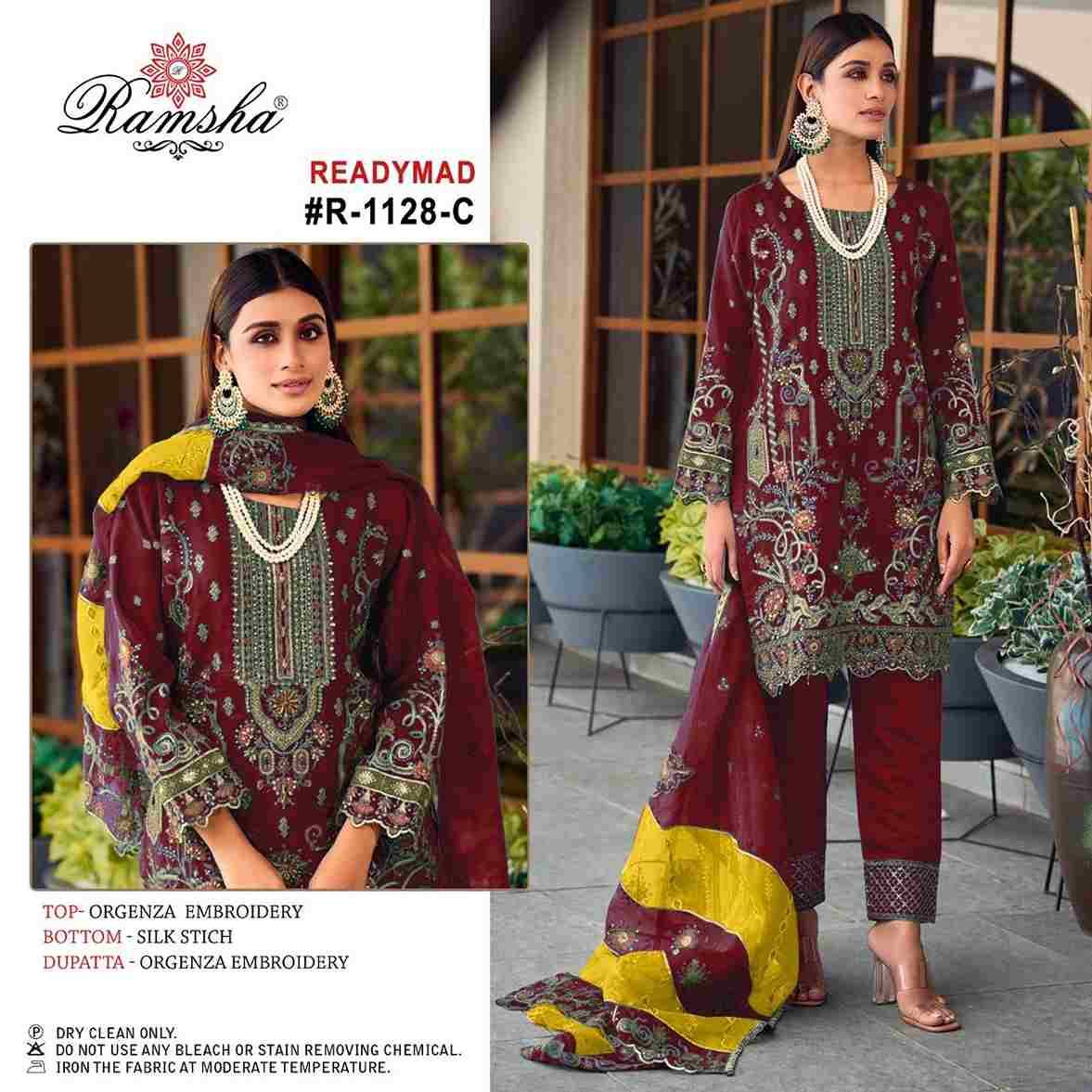 Ramsha 1128 Colours By Ramsha 1128-A To 1128-D Series Beautiful Pakistani Suits Colorful Stylish Fancy Casual Wear & Ethnic Wear Organza Dresses At Wholesale Price