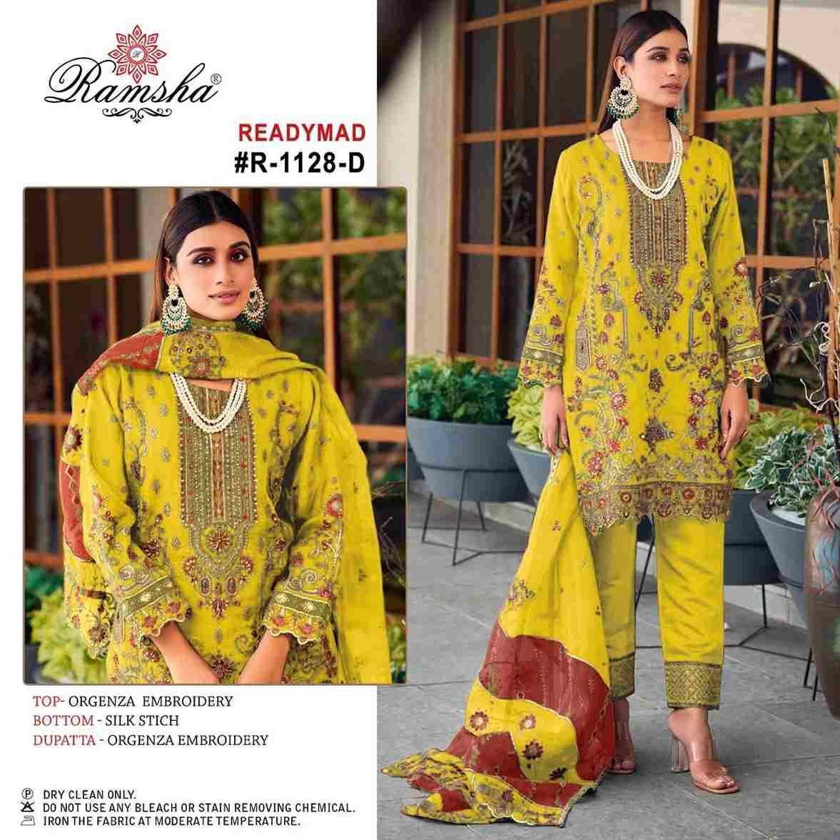 Ramsha 1128 Colours By Ramsha 1128-A To 1128-D Series Beautiful Pakistani Suits Colorful Stylish Fancy Casual Wear & Ethnic Wear Organza Dresses At Wholesale Price