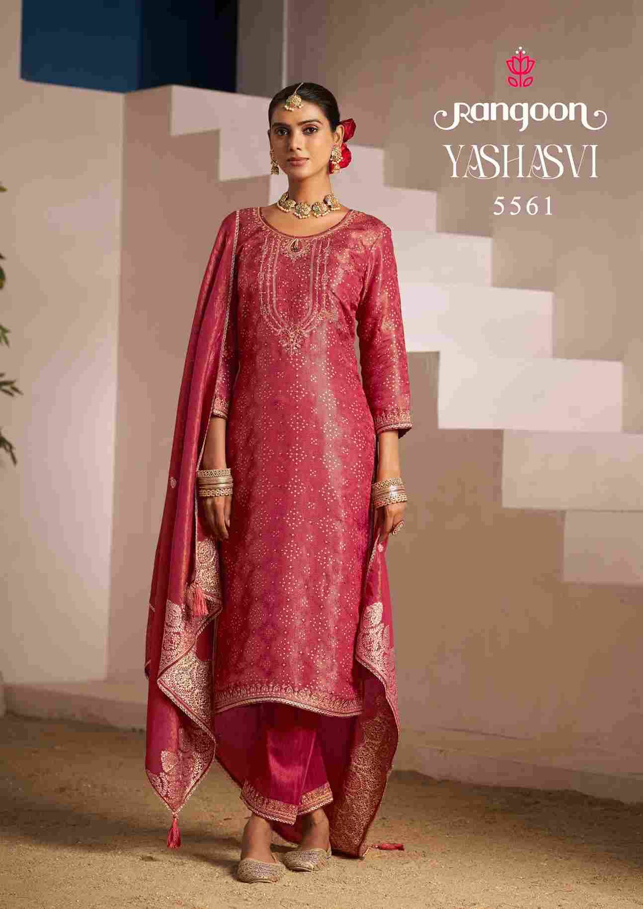 Yashasvi By Rangoon 5561 To 5566 Series Beautiful Festive Suits Stylish Fancy Colorful Casual Wear & Ethnic Wear Pure Viscose Jacquard Dresses At Wholesale Price