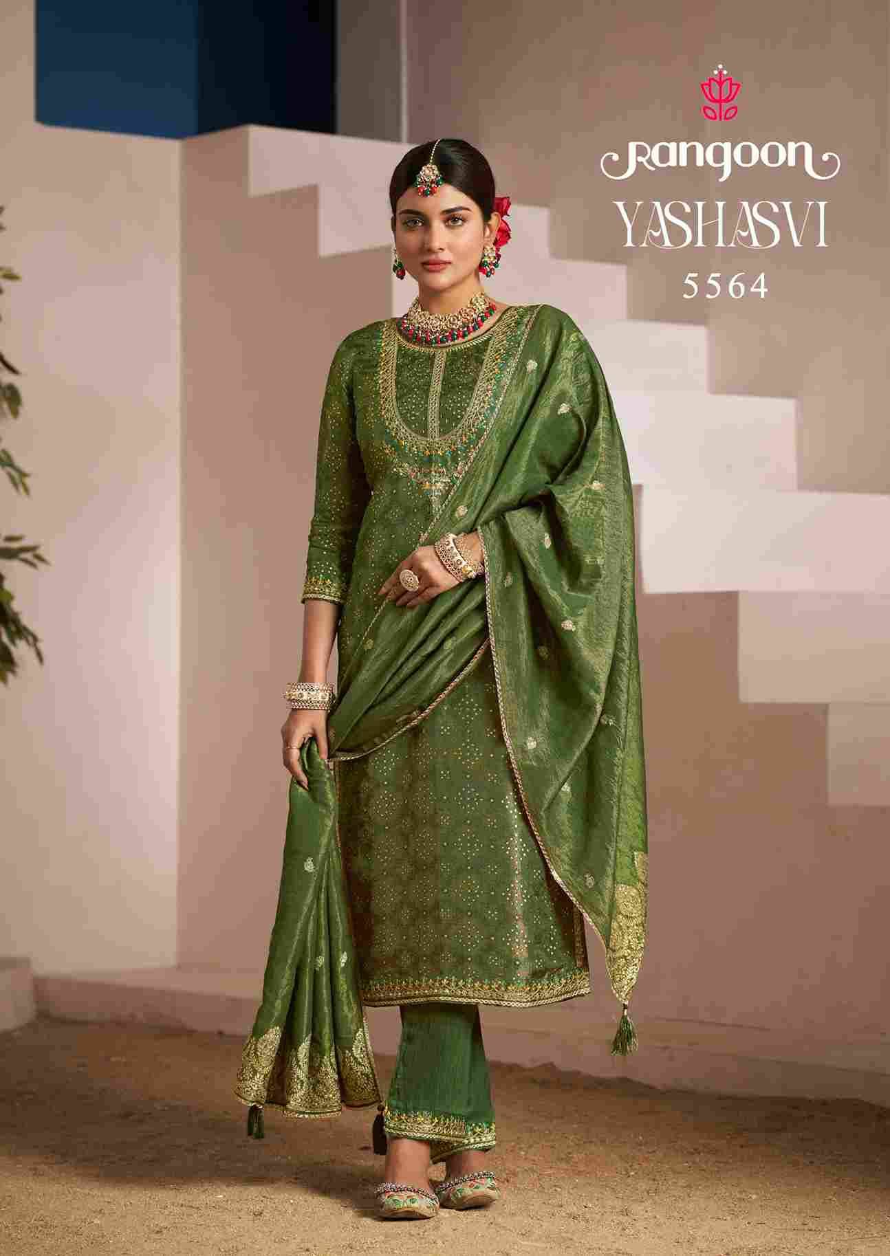 Yashasvi By Rangoon 5561 To 5566 Series Beautiful Festive Suits Stylish Fancy Colorful Casual Wear & Ethnic Wear Pure Viscose Jacquard Dresses At Wholesale Price