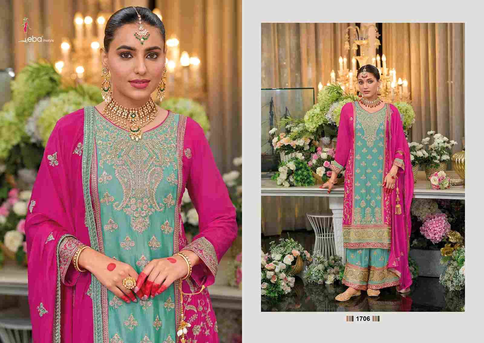 Surili Vol-3 By Eba Lifestyle 1706 To 1707 Series Designer Festive Suits Beautiful Fancy Colorful Stylish Party Wear & Occasional Wear Heavy Chinnon Dresses At Wholesale Price