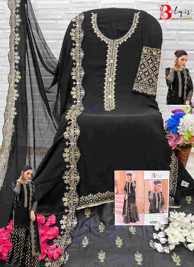 Bilqis 85 Colours By Bilqis 85-A To 85-B Series Beautiful Pakistani Suits Stylish Fancy Colorful Party Wear & Occasional Wear Faux Georgette Embroidery Dresses At Wholesale Price