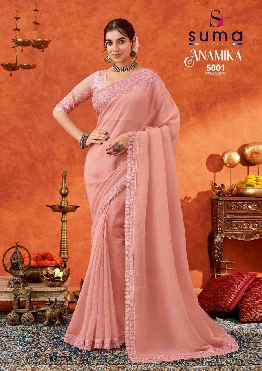 Anamika By Suma 5001 To 5009 Series Indian Traditional Wear Collection Beautiful Stylish Fancy Colorful Party Wear & Occasional Wear Fancy Sarees At Wholesale Price