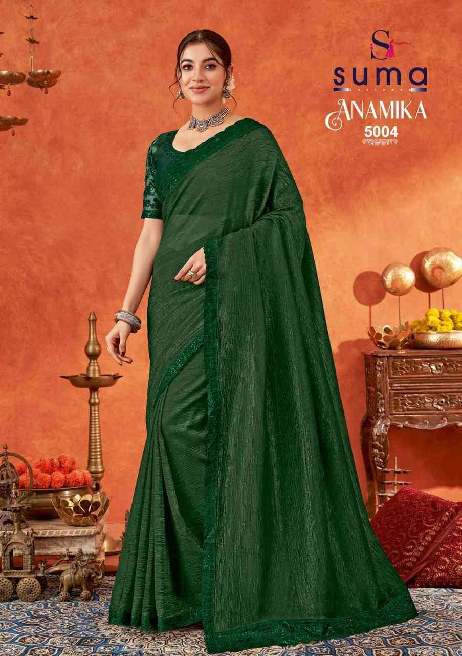 Anamika By Suma 5001 To 5009 Series Indian Traditional Wear Collection Beautiful Stylish Fancy Colorful Party Wear & Occasional Wear Fancy Sarees At Wholesale Price