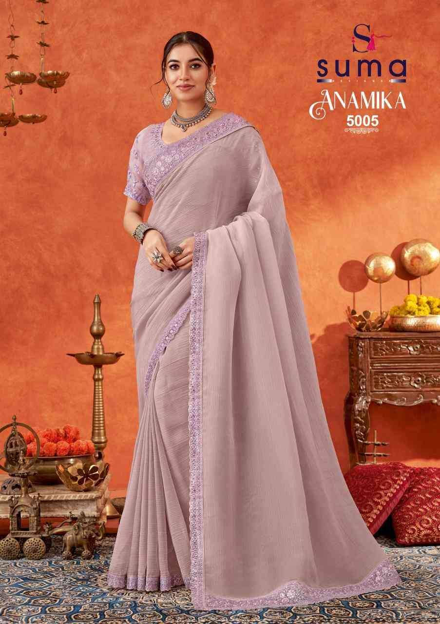 Anamika By Suma 5001 To 5009 Series Indian Traditional Wear Collection Beautiful Stylish Fancy Colorful Party Wear & Occasional Wear Fancy Sarees At Wholesale Price