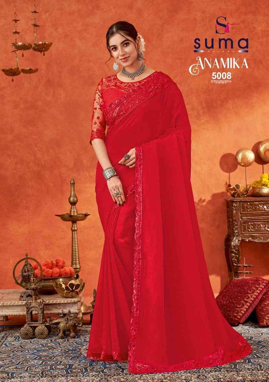 Anamika By Suma 5001 To 5009 Series Indian Traditional Wear Collection Beautiful Stylish Fancy Colorful Party Wear & Occasional Wear Fancy Sarees At Wholesale Price