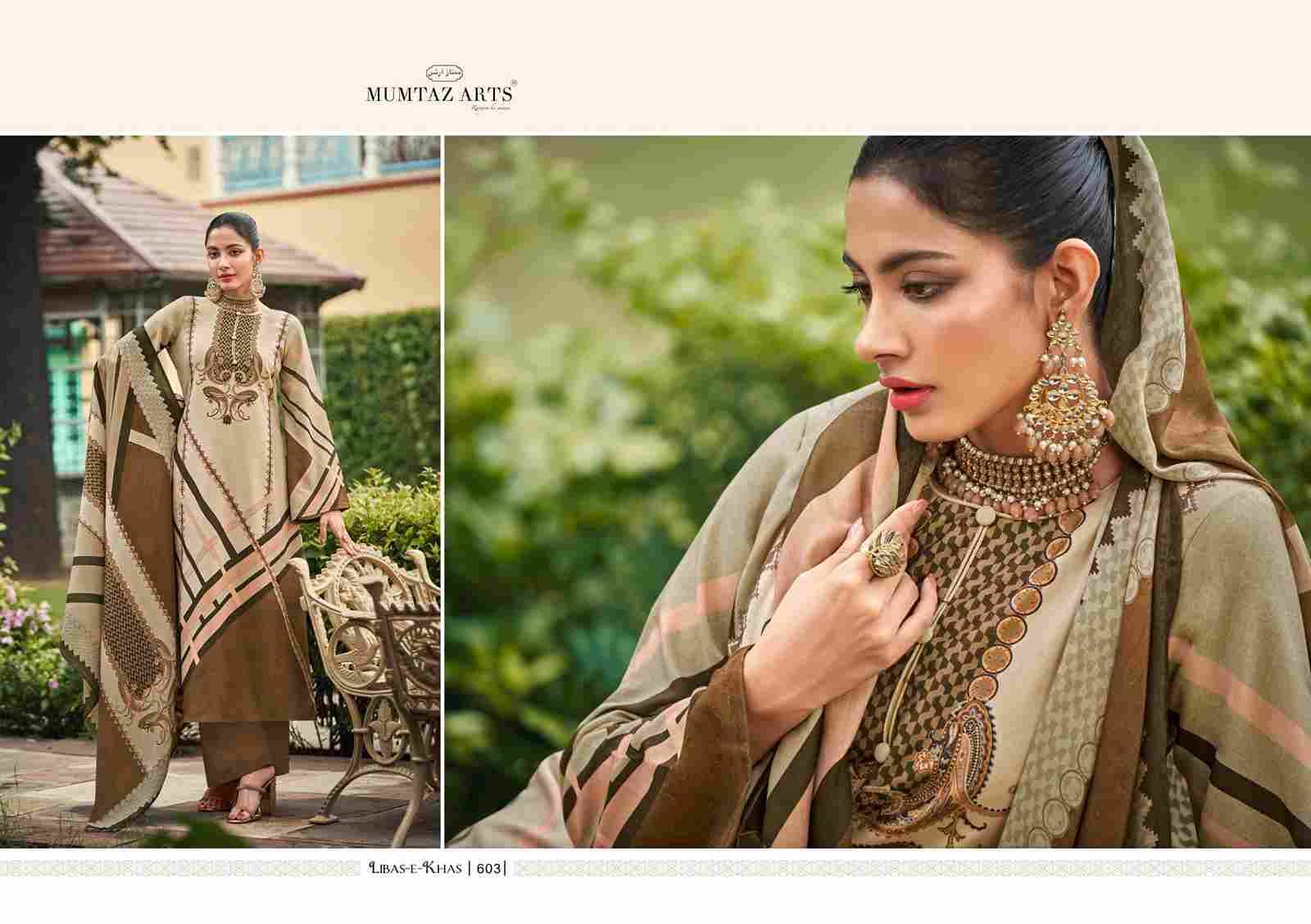 Libas-E-Khas By Mumtaz Arts 601 To 606 Series Beautiful Festive Suits Colorful Stylish Fancy Casual Wear & Ethnic Wear Pure Viscose Pashmina Print Dresses At Wholesale Price