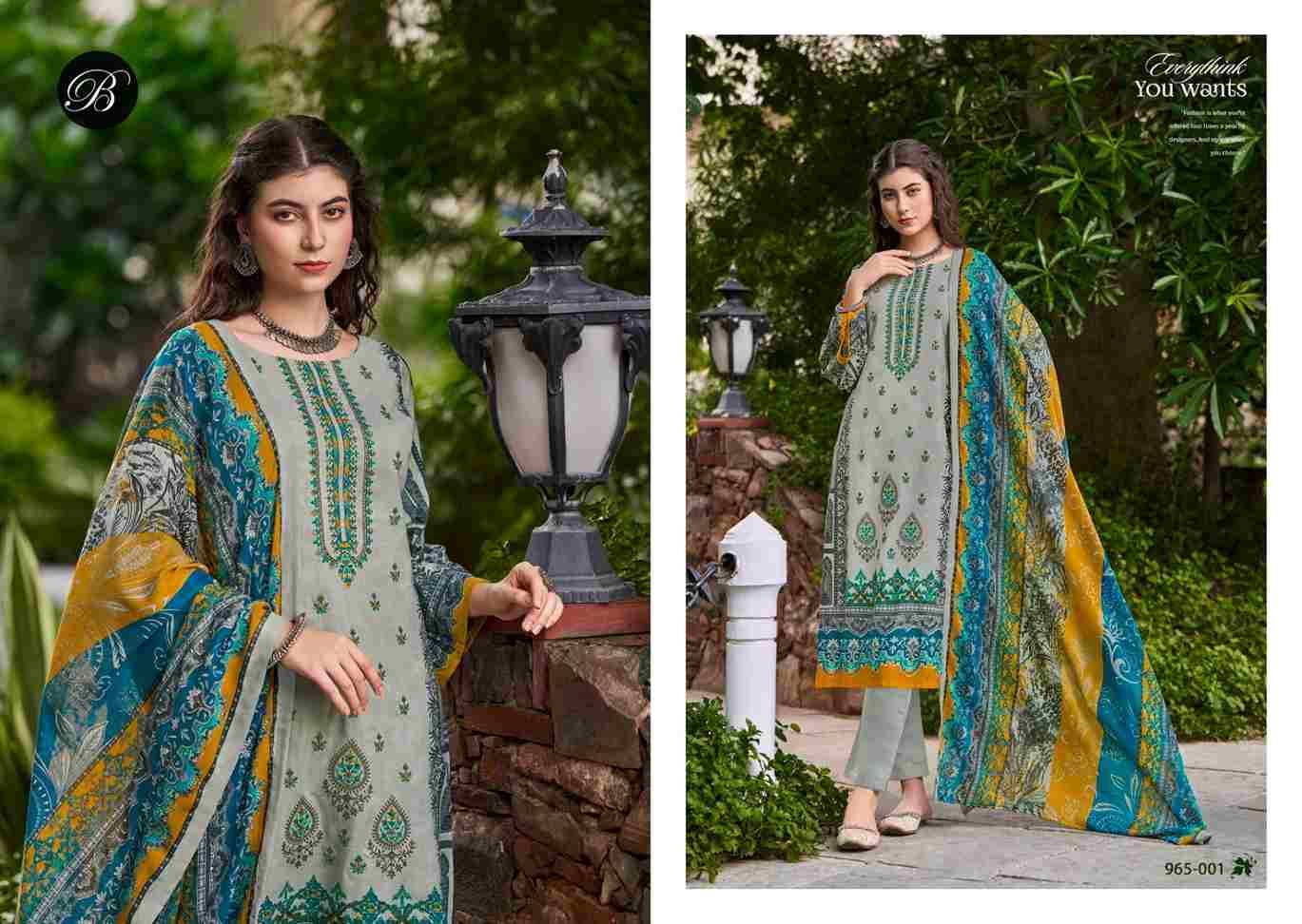 Bin Saeed Vol-7 By Belliza 965-001 To 965-008 Series Beautiful Stylish Festive Suits Fancy Colorful Casual Wear & Ethnic Wear & Ready To Wear Pure Cotton Digital Print Dresses At Wholesale Price