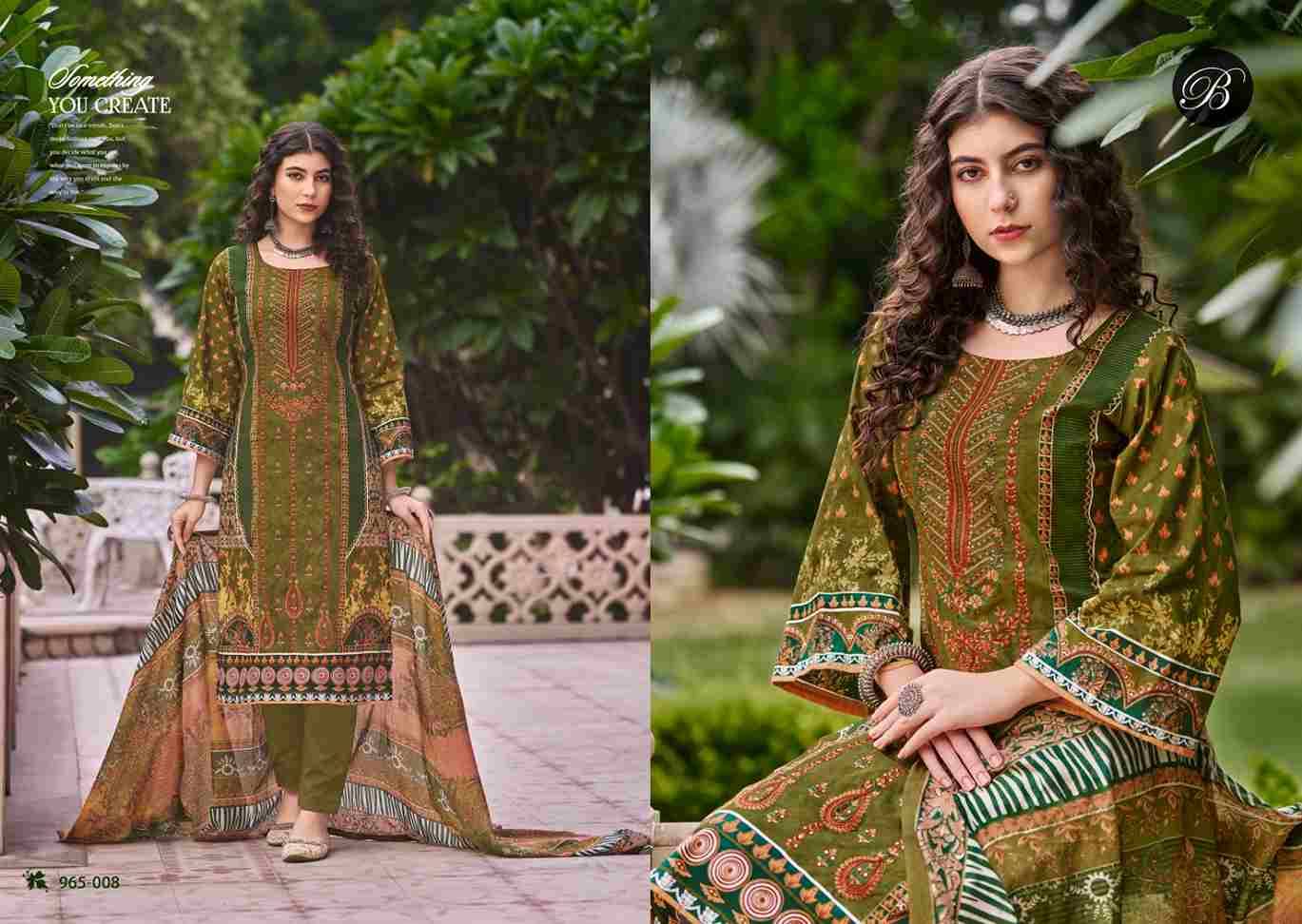 Bin Saeed Vol-7 By Belliza 965-001 To 965-008 Series Beautiful Stylish Festive Suits Fancy Colorful Casual Wear & Ethnic Wear & Ready To Wear Pure Cotton Digital Print Dresses At Wholesale Price