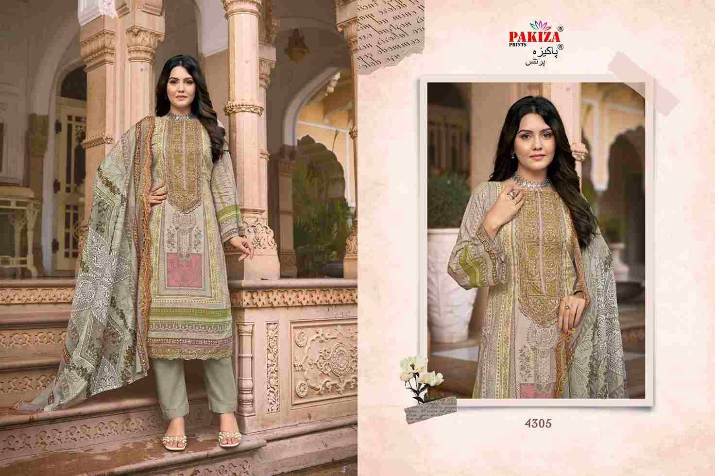 Azra Vol-43 By Pakiza Prints 4301 To 4310 Series Beautiful Stylish Festive Suits Fancy Colorful Casual Wear & Ethnic Wear & Ready To Wear Lawn Cotton Print Dresses At Wholesale Price