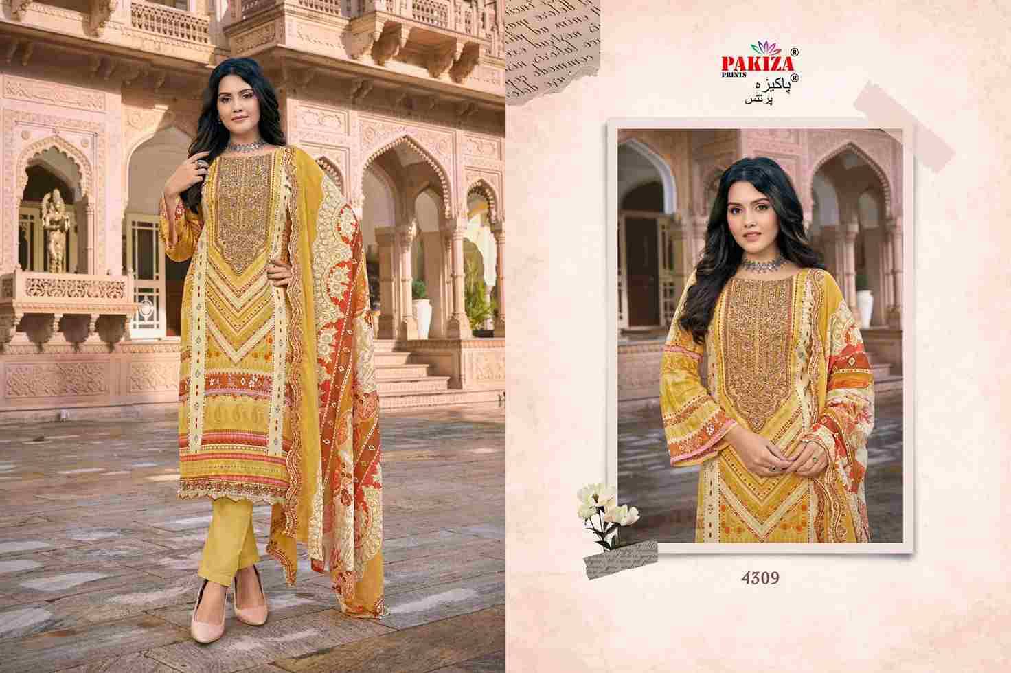 Azra Vol-43 By Pakiza Prints 4301 To 4310 Series Beautiful Stylish Festive Suits Fancy Colorful Casual Wear & Ethnic Wear & Ready To Wear Lawn Cotton Print Dresses At Wholesale Price