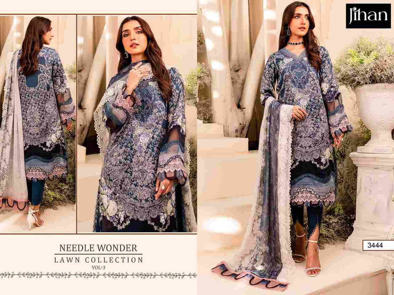 Needle Wonder Lawn Collection Vol-3 By Jihan Designer Pakistani Suits Beautiful Fancy Stylish Colorful Party Wear & Occasional Wear Pure Cotton Print Dresses At Wholesale Price