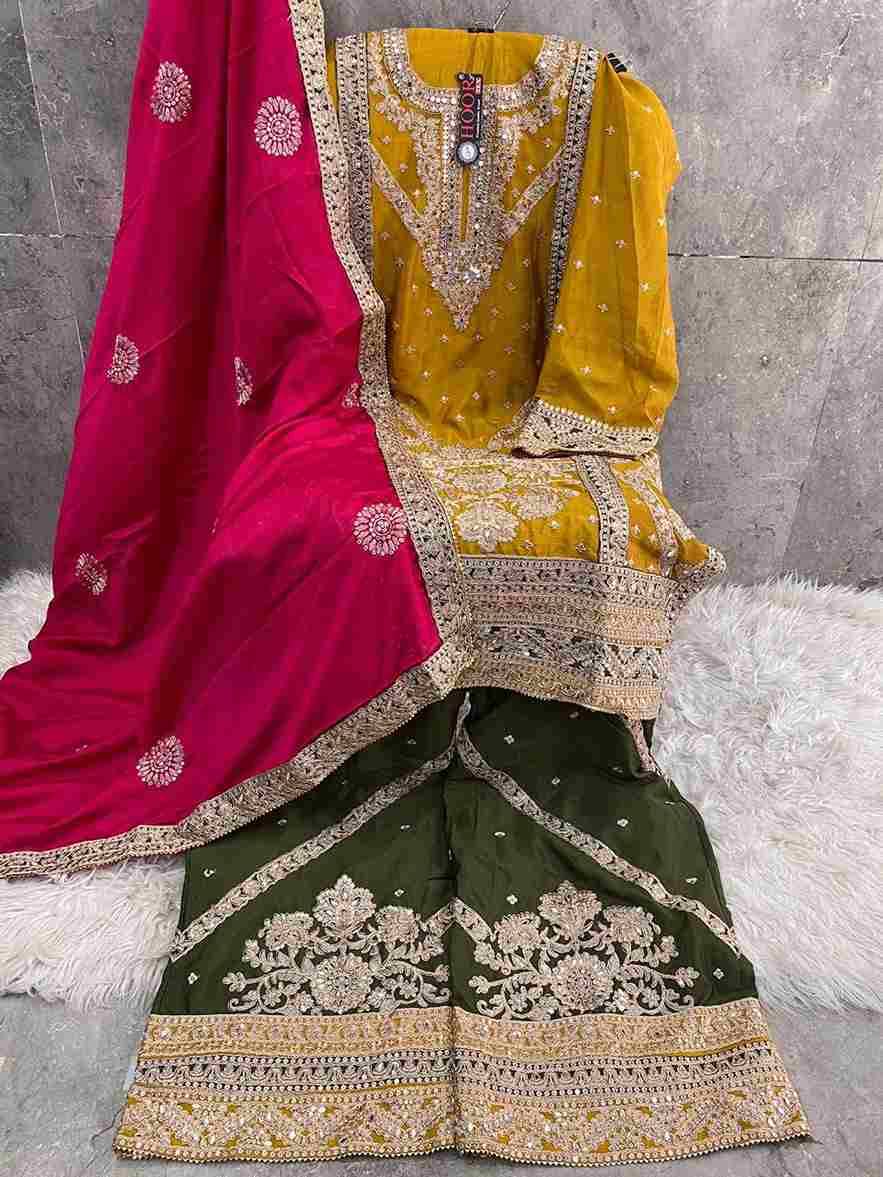 Hoor Tex Hit Design H-269 Colours By Hoor Tex H-269-A To H-269-C Series Designer Festive Pakistani Suits Collection Beautiful Stylish Fancy Colorful Party Wear & Occasional Wear Heavy Chinnon Embroidered Dresses At Wholesale Price