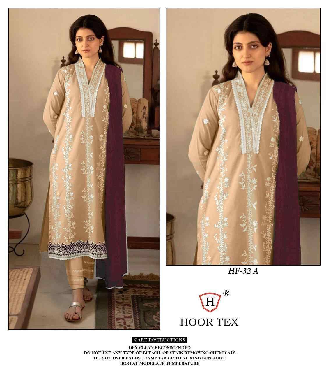 Hoor Tex Hit Design HF-32 Colours By Hoor Tex HF-32-A To HF-32-D Series Designer Festive Pakistani Suits Collection Beautiful Stylish Fancy Colorful Party Wear & Occasional Wear Heavy Georgette Embroidered Dresses At Wholesale Price