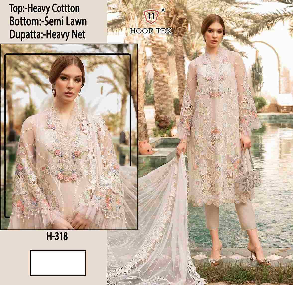 Hoor Tex Hit Design H-318 By Hoor Tex Designer Festive Pakistani Suits Collection Beautiful Stylish Fancy Colorful Party Wear & Occasional Wear Heavy Cotton With Embroidered Dresses At Wholesale Price