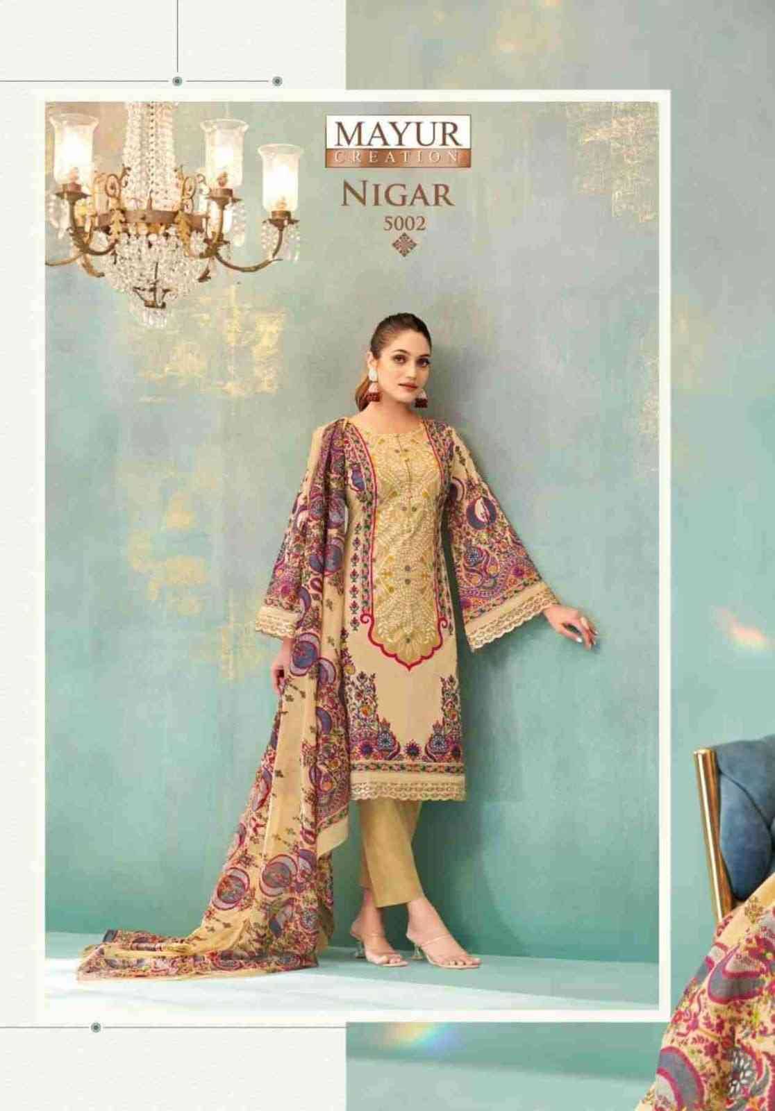 Nigar Vol-5 By Mayur Creation 5001 To 5008 Series Beautiful Festive Suits Stylish Fancy Colorful Casual Wear & Ethnic Wear Heavy Cotton Print Dresses At Wholesale Price