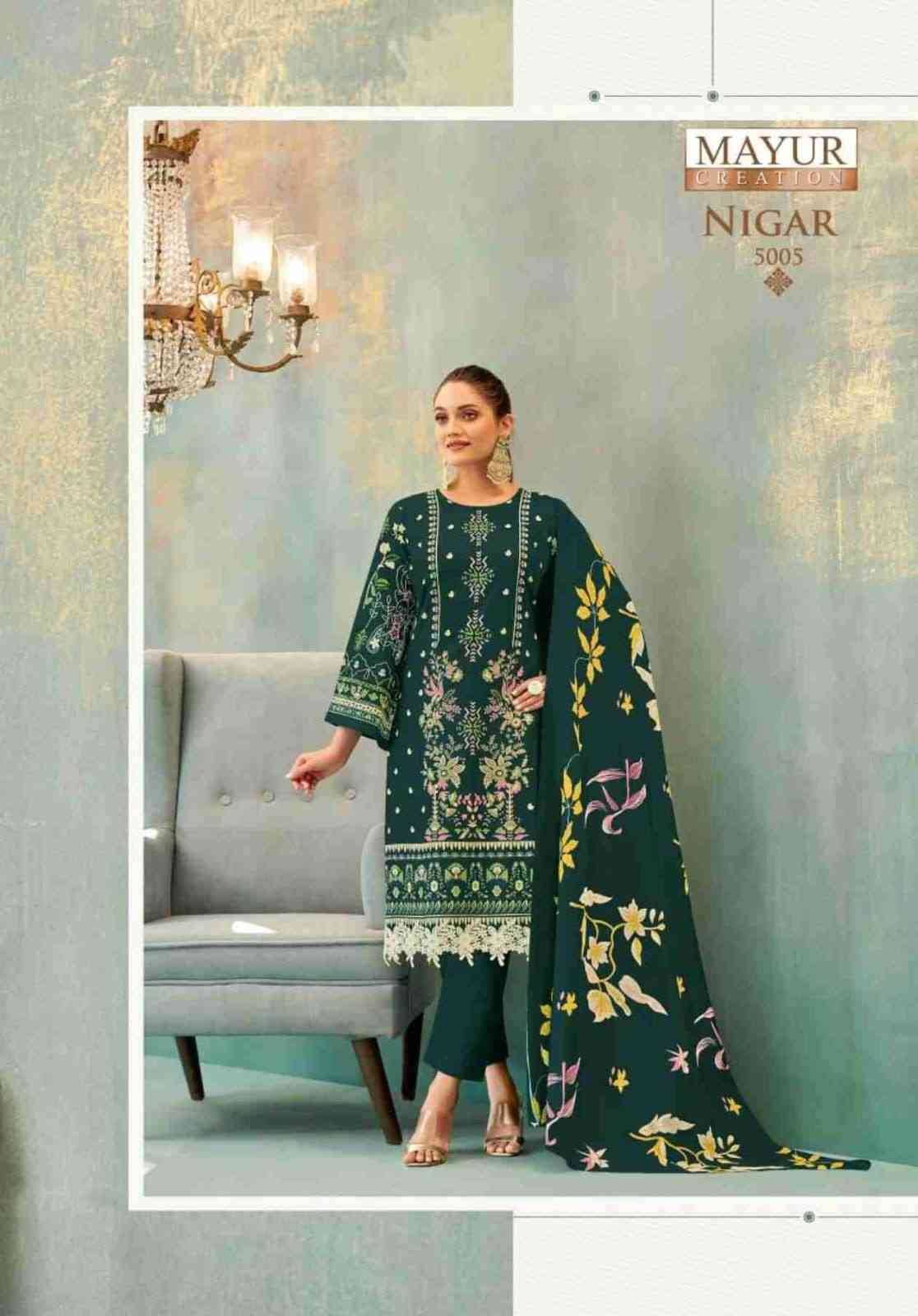 Nigar Vol-5 By Mayur Creation 5001 To 5008 Series Beautiful Festive Suits Stylish Fancy Colorful Casual Wear & Ethnic Wear Heavy Cotton Print Dresses At Wholesale Price