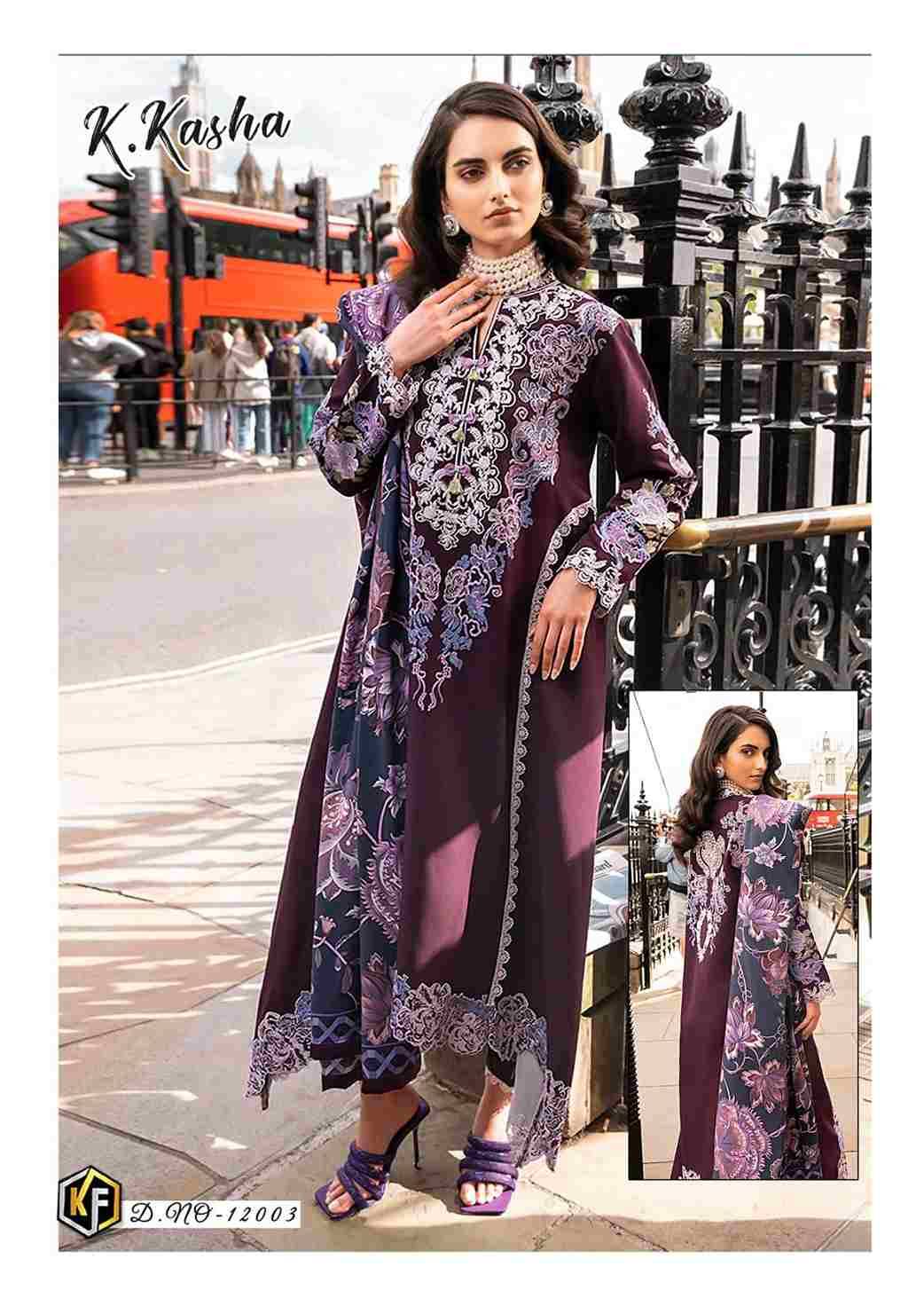 K.Kasha Vol-12 By Keval Fab 12001 To 12006 Series Beautiful Festive Suits Stylish Fancy Colorful Casual Wear & Ethnic Wear Pure Cotton Print Dresses At Wholesale Price