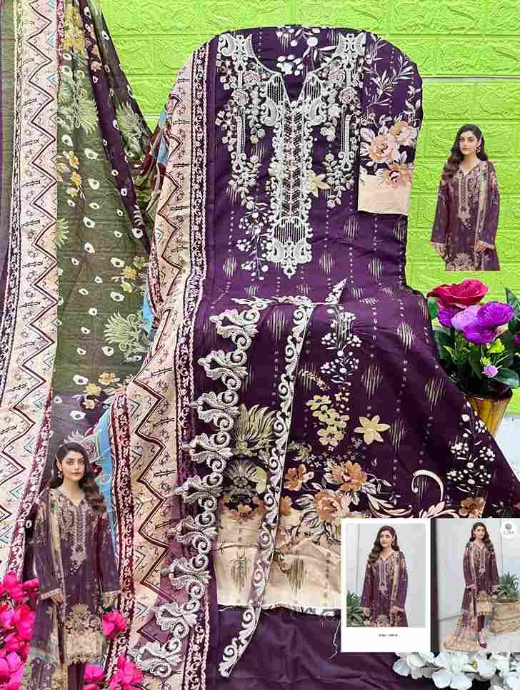 Ezra 1008 Colours By Ezra 1008-A To 1008-B Series Pakistani Suits Beautiful Fancy Colorful Stylish Party Wear & Occasional Wear Pure Cotton Embroidery Dresses At Wholesale Price