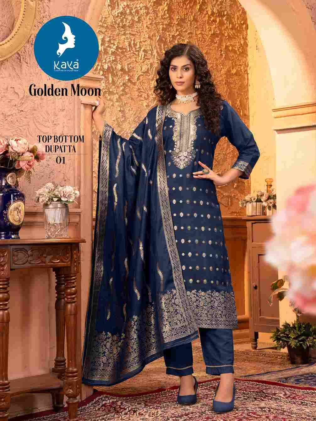 Golden Moon By Kaya 01 To 08 Series Designer Stylish Fancy Colorful Beautiful Party Wear & Ethnic Wear Collection Chanderi Jacquard Dresses At Wholesale Price