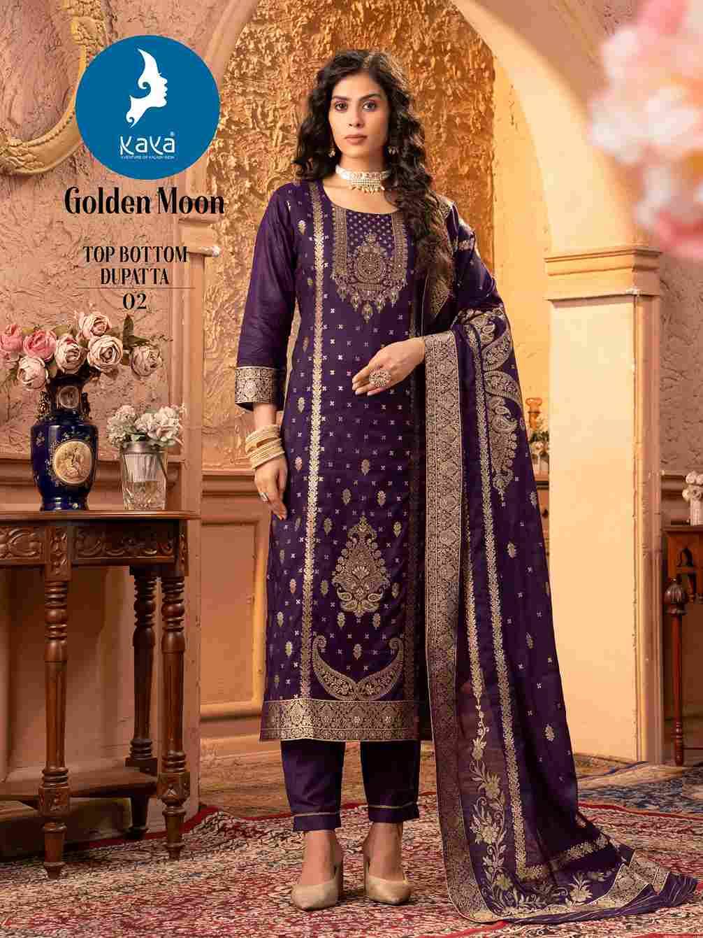 Golden Moon By Kaya 01 To 08 Series Designer Stylish Fancy Colorful Beautiful Party Wear & Ethnic Wear Collection Chanderi Jacquard Dresses At Wholesale Price