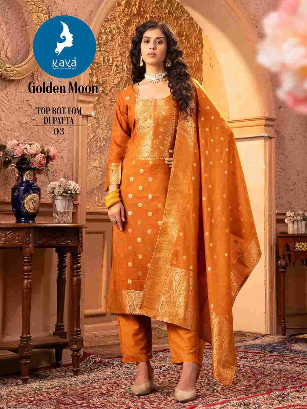 Golden Moon By Kaya 01 To 08 Series Designer Stylish Fancy Colorful Beautiful Party Wear & Ethnic Wear Collection Chanderi Jacquard Dresses At Wholesale Price