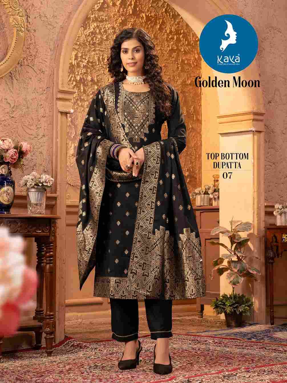 Golden Moon By Kaya 01 To 08 Series Designer Stylish Fancy Colorful Beautiful Party Wear & Ethnic Wear Collection Chanderi Jacquard Dresses At Wholesale Price