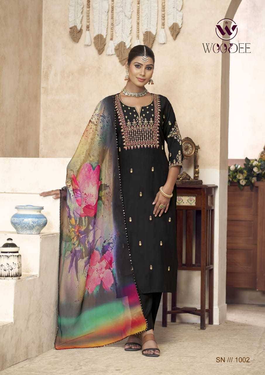 Diana By Woodee 1001 To 1006 Series Designer Stylish Fancy Colorful Beautiful Party Wear & Ethnic Wear Collection Viscose Silk Dresses At Wholesale Price