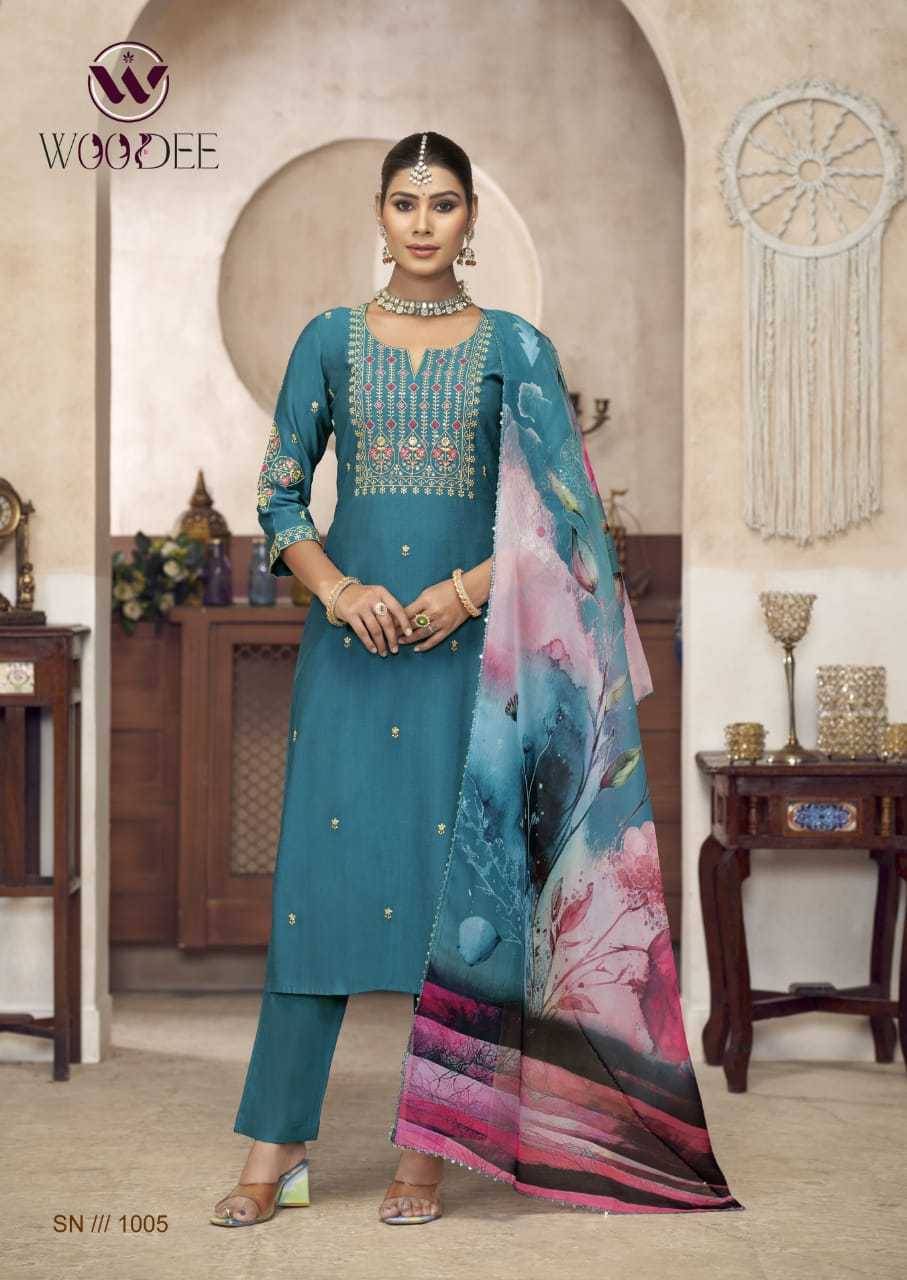 Diana By Woodee 1001 To 1006 Series Designer Stylish Fancy Colorful Beautiful Party Wear & Ethnic Wear Collection Viscose Silk Dresses At Wholesale Price