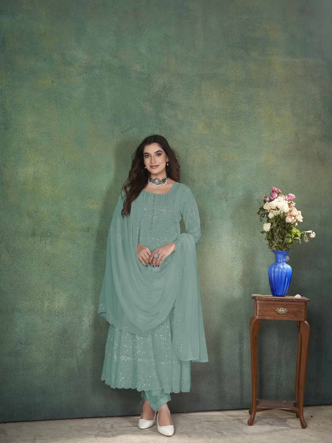 Kilruba 9035 Colours By Kilruba 9035-A To 9035-C Series Beautiful Pakistani Suits Stylish Fancy Colorful Party Wear & Occasional Wear Heavy Georgette Embroidered Dresses At Wholesale Price