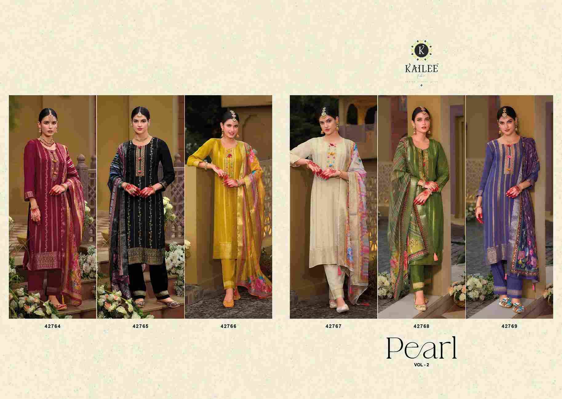 Pearl Vol-2 By Kailee 42764 To 42769 Series Beautiful Festive Suits Colorful Stylish Fancy Casual Wear & Ethnic Wear Pure Viscose Silk Dresses At Wholesale Price