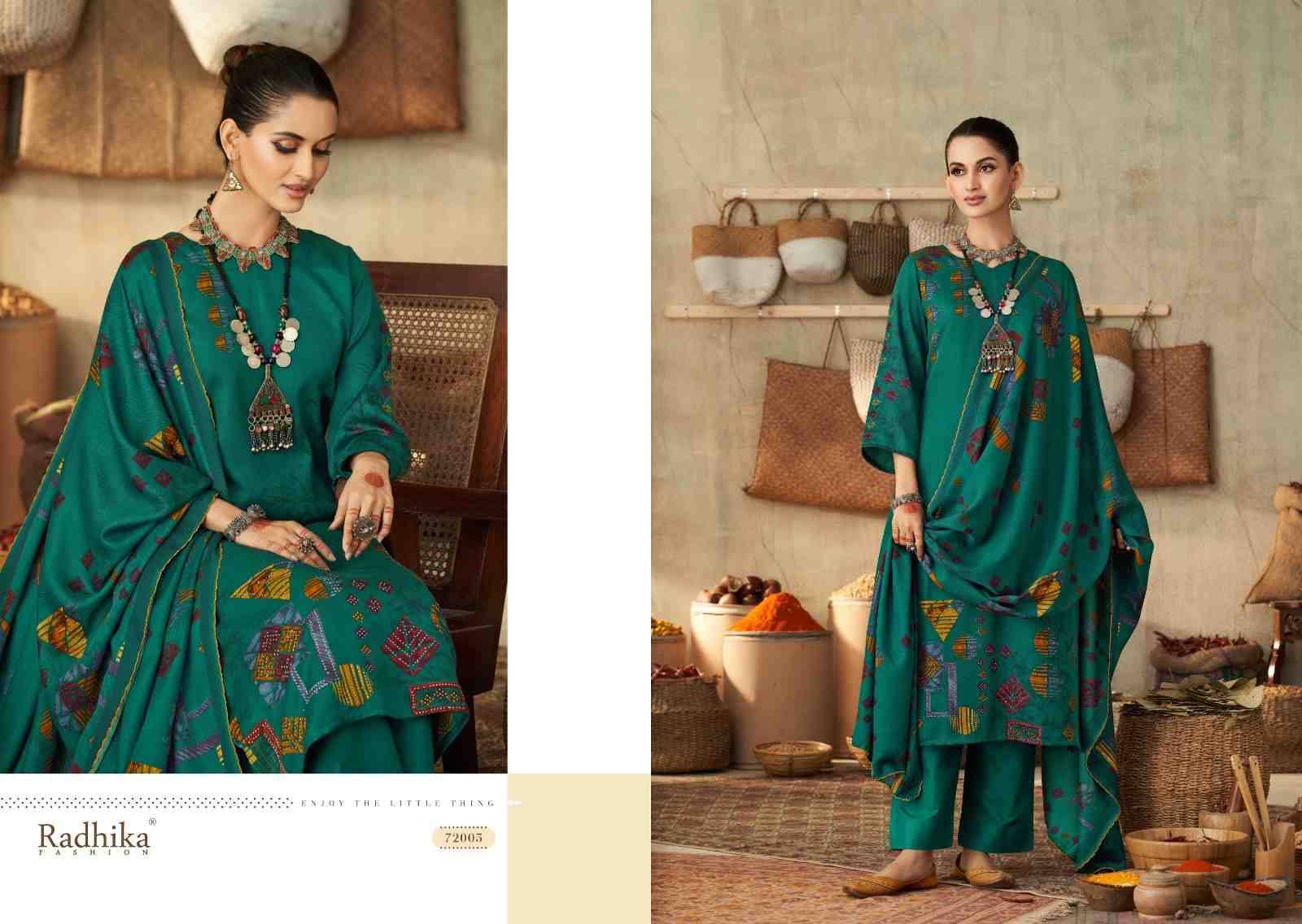 Rehnaz By Sumyra 72001 To 72006 Series Beautiful Stylish Suits Fancy Colorful Casual Wear & Ethnic Wear & Ready To Wear Pure Pashmina Print With Work Dresses At Wholesale Price