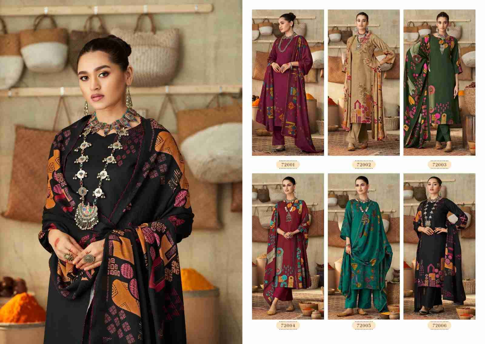 Rehnaz By Sumyra 72001 To 72006 Series Beautiful Stylish Suits Fancy Colorful Casual Wear & Ethnic Wear & Ready To Wear Pure Pashmina Print With Work Dresses At Wholesale Price