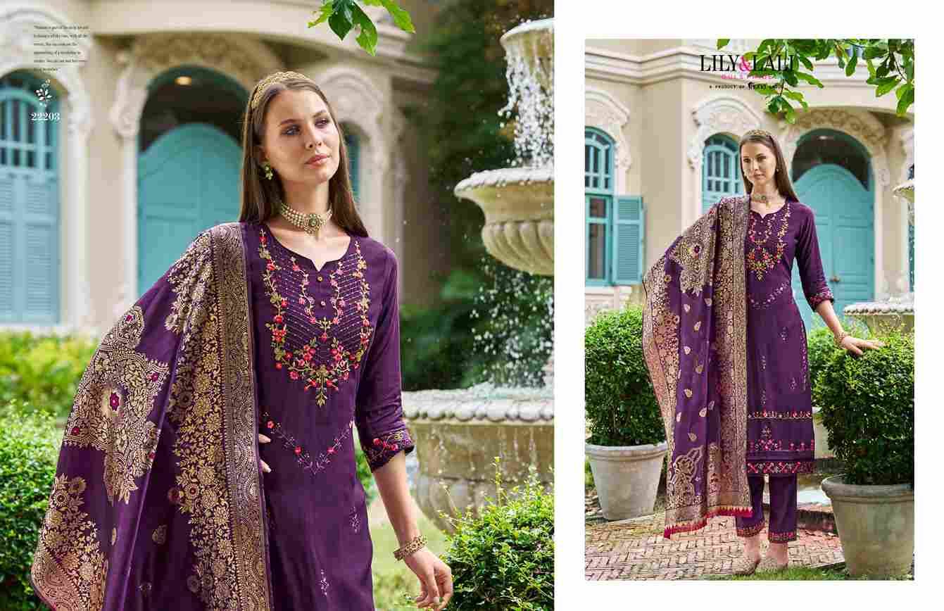 Hasmeena Vol-4 By Lily And Lali 22201 To 22206 Series Beautiful Festive Suits Colorful Stylish Fancy Casual Wear & Ethnic Wear Viscose Dresses At Wholesale Price