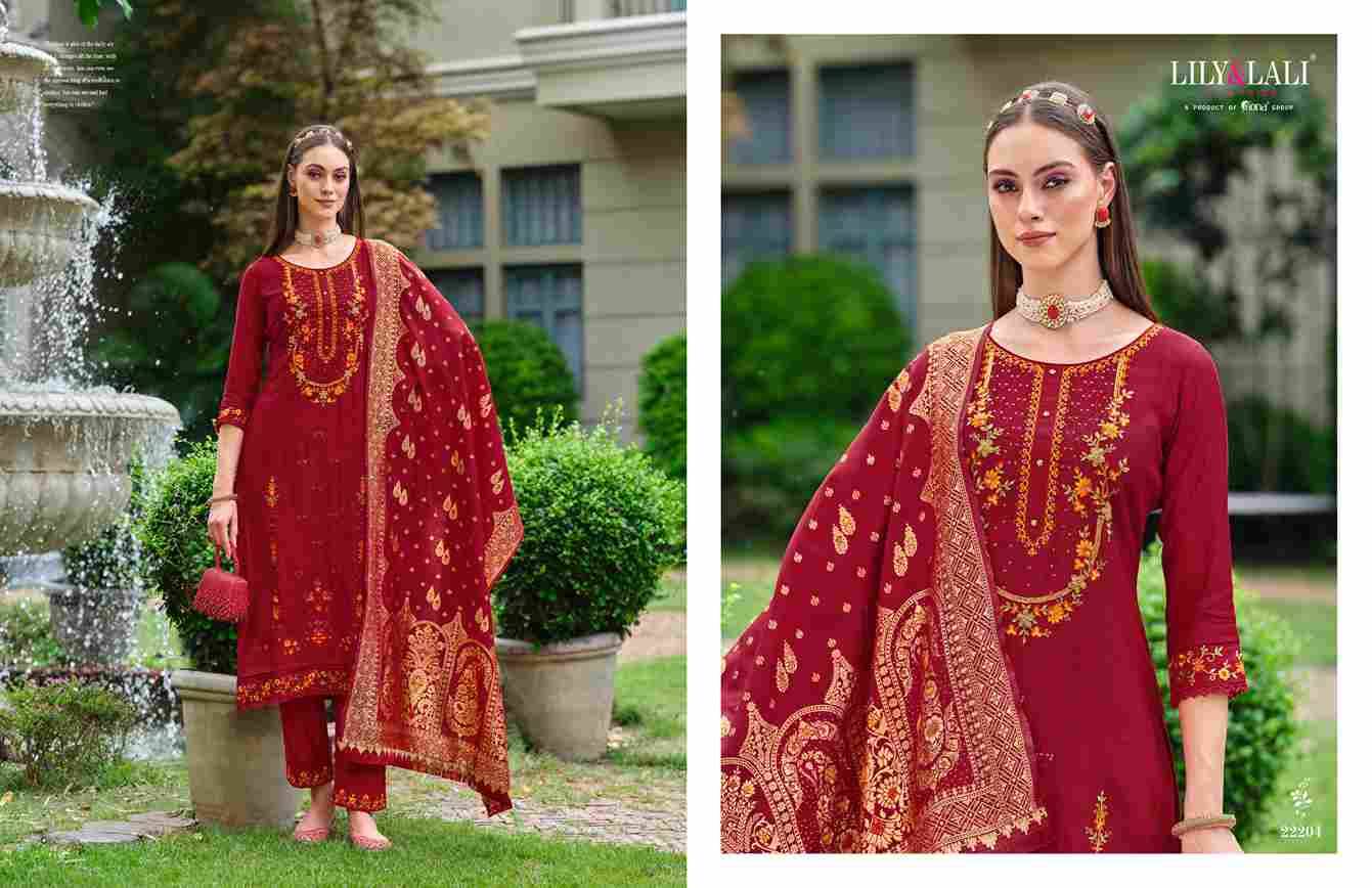 Hasmeena Vol-4 By Lily And Lali 22201 To 22206 Series Beautiful Festive Suits Colorful Stylish Fancy Casual Wear & Ethnic Wear Viscose Dresses At Wholesale Price