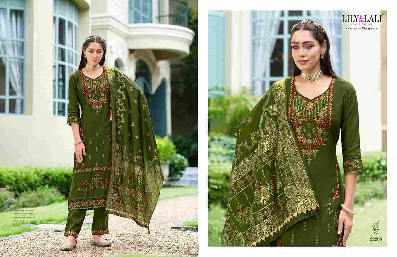 Hasmeena Vol-4 By Lily And Lali 22201 To 22206 Series Beautiful Festive Suits Colorful Stylish Fancy Casual Wear & Ethnic Wear Viscose Dresses At Wholesale Price