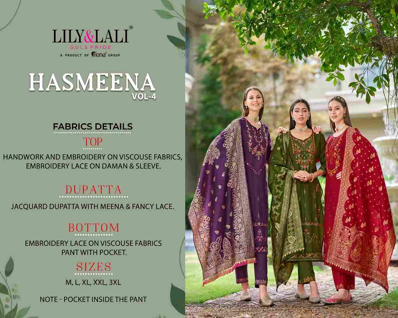 Hasmeena Vol-4 By Lily And Lali 22201 To 22206 Series Beautiful Festive Suits Colorful Stylish Fancy Casual Wear & Ethnic Wear Viscose Dresses At Wholesale Price