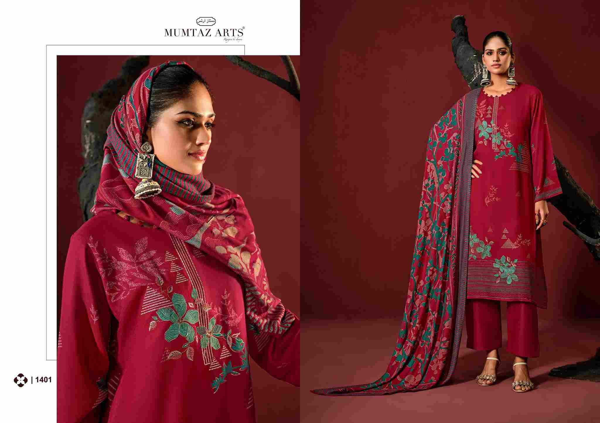 Khusrang By Mumtaz Arts 1401 To 1404 Series Beautiful Festive Suits Colorful Stylish Fancy Casual Wear & Ethnic Wear Pure Viscose Pashmina Print Dresses At Wholesale Price