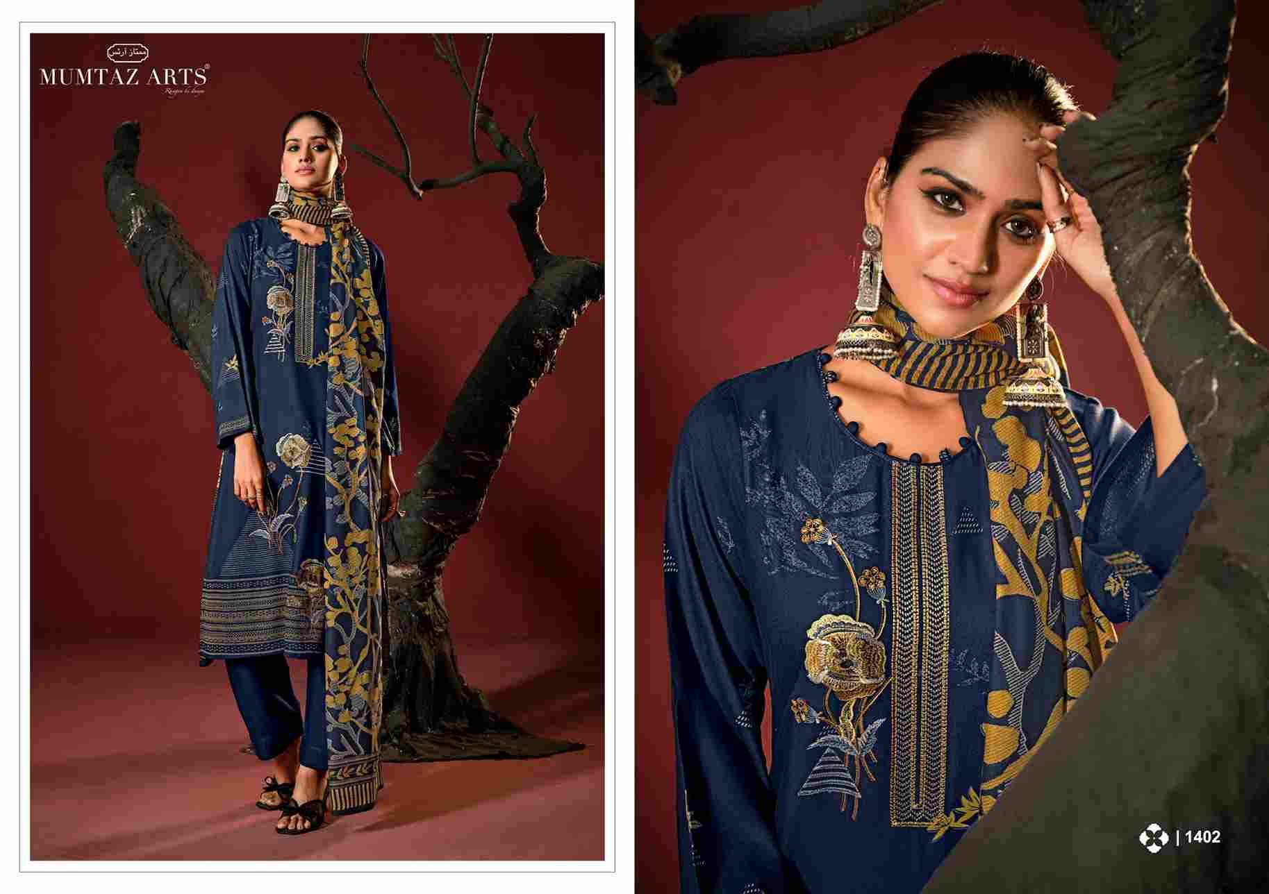 Khusrang By Mumtaz Arts 1401 To 1404 Series Beautiful Festive Suits Colorful Stylish Fancy Casual Wear & Ethnic Wear Pure Viscose Pashmina Print Dresses At Wholesale Price