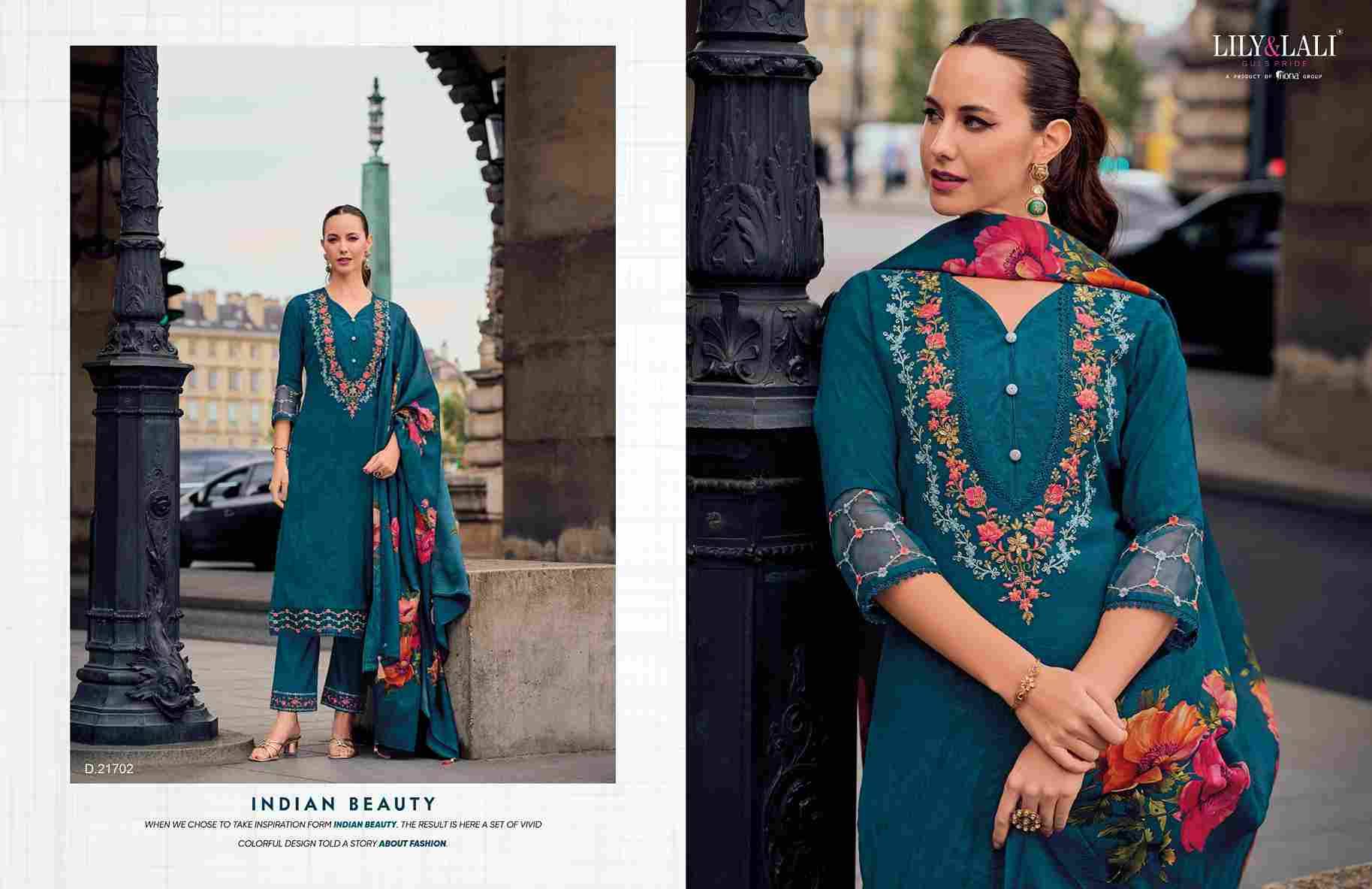 Haseena By Lily And Lali 21701 To 21706 Series Beautiful Festive Suits Colorful Stylish Fancy Casual Wear & Ethnic Wear Viscose Jacquard Silk Dresses At Wholesale Price